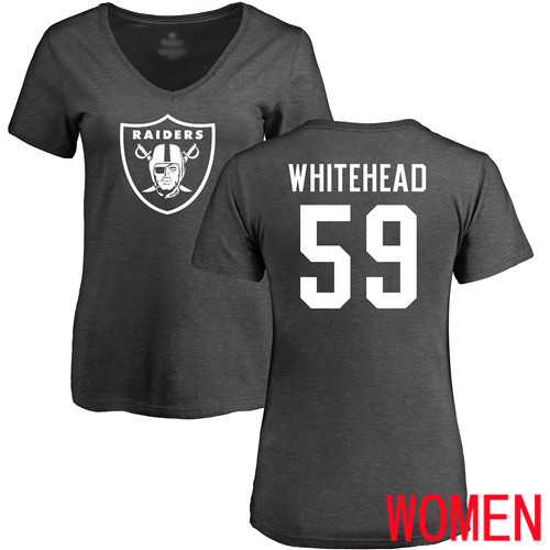 Oakland Raiders Ash Women Tahir Whitehead One Color NFL Football #59 T Shirt->nfl t-shirts->Sports Accessory